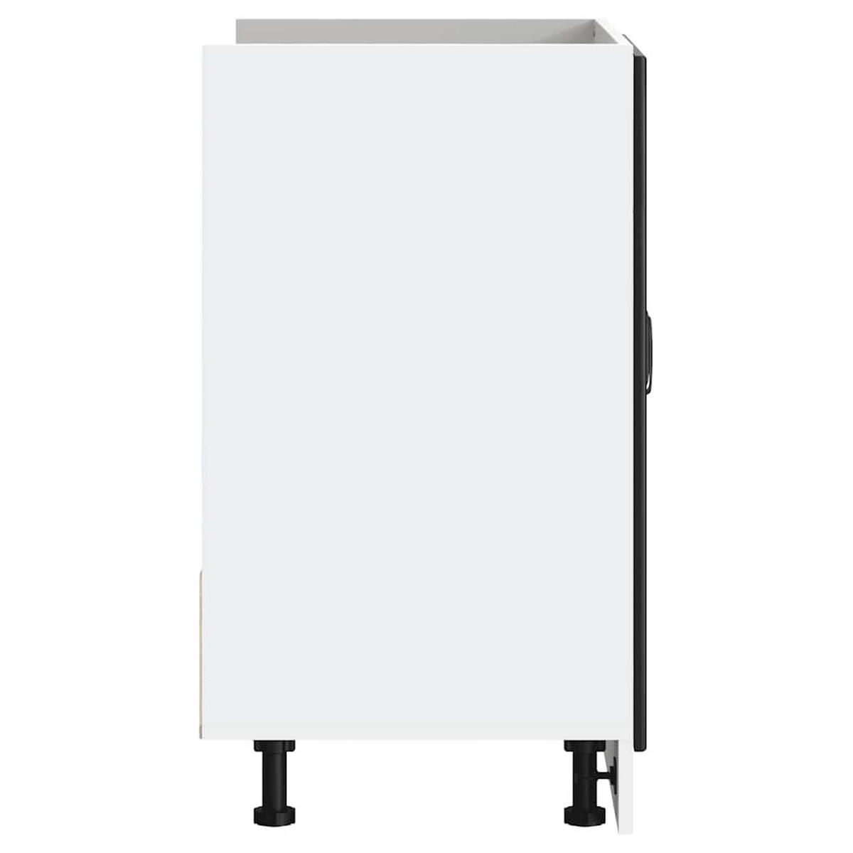 KÜCHENUNTERSCHRANK Kalmar 80/46/81,5 cm aus Holzwerkstoff Schwarz - Schwarz, Holz (80/81.5/46cm) - vidaXL