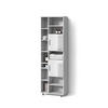 BADSCHRANK Eisak Weiß Hochglanz 60 x 190 cm - Weiß Hochglanz/Weiß, Holzwerkstoff (60/190/30cm) - Livinity®