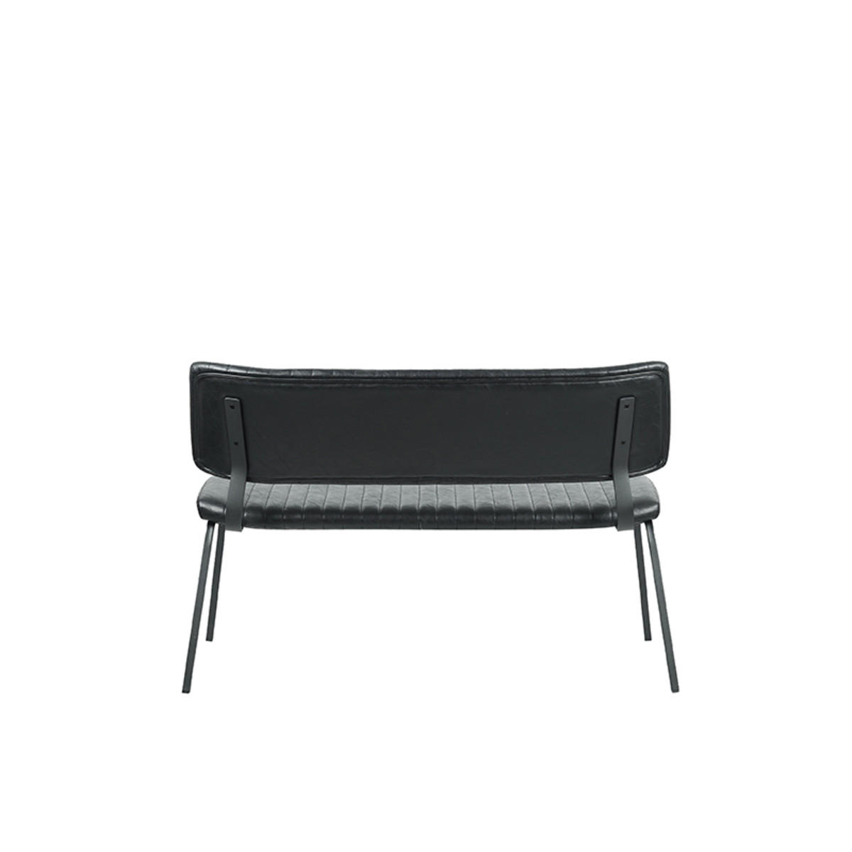 ESSZIMMERBANK Gusto Schwarz 63/120/81 cm - Schwarz, Textil (120/81/63cm) - LABEL51