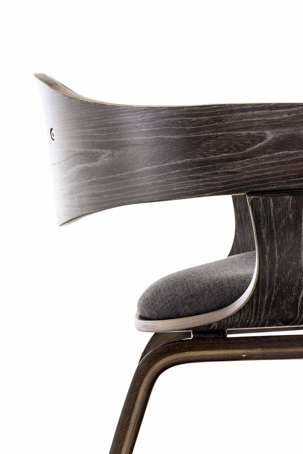 ARMLEHNENSTUHL Stoff Grau/Dunkelgrau - Dunkelgrau/Grau, Holz/Textil (49/73/46cm) - CLP