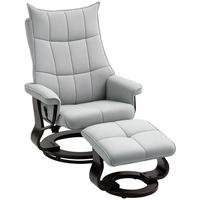 RELAXSESSEL DE-07539 drehbar, Samtoptik, verstellbare Rückenlehne Grau - Grau, Textil (87/113/81cm) - ComfortXL