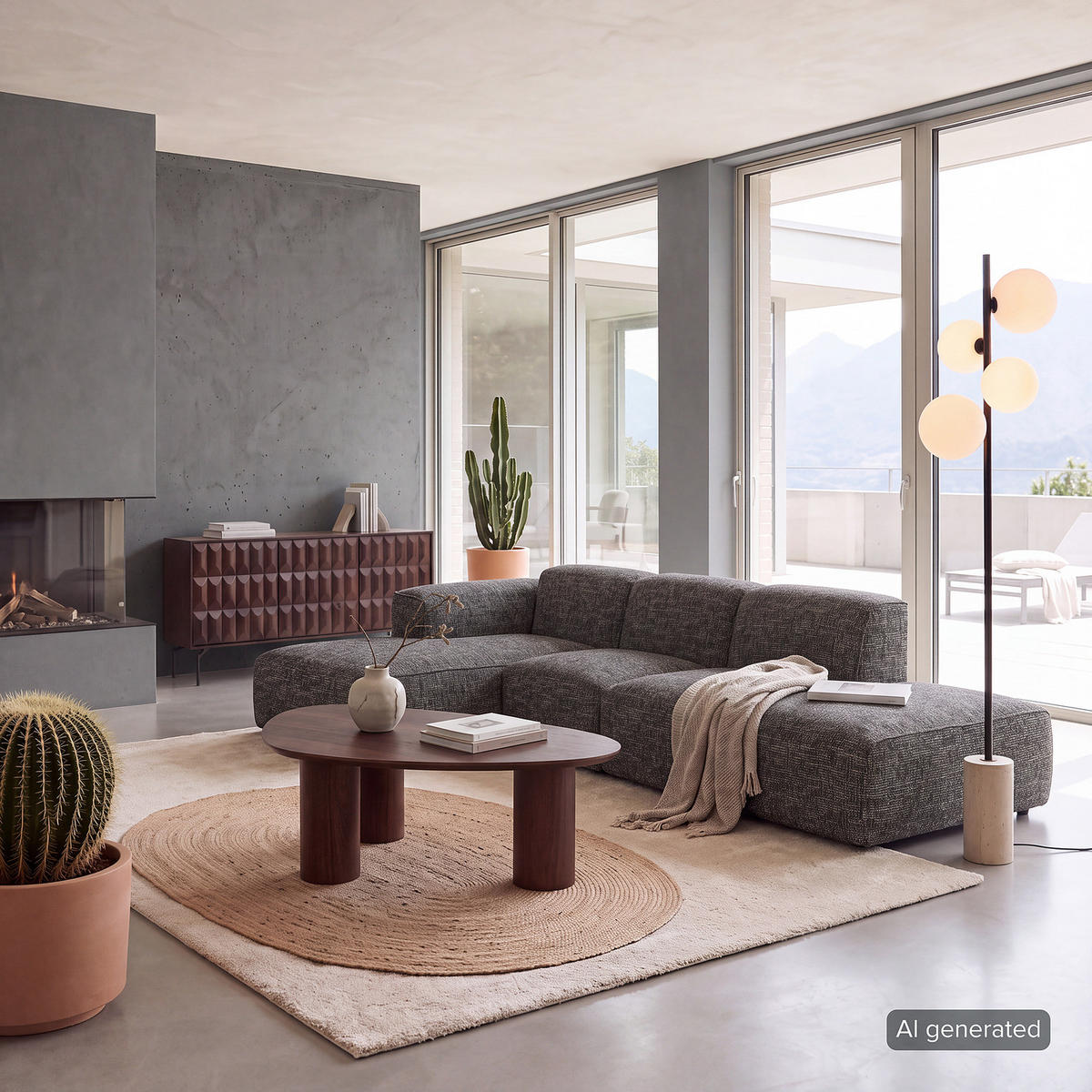 ECKSOFA mit Chaiselongue - Schwarz/Grau, Kunststoff/Textil (290/173cm) - home24