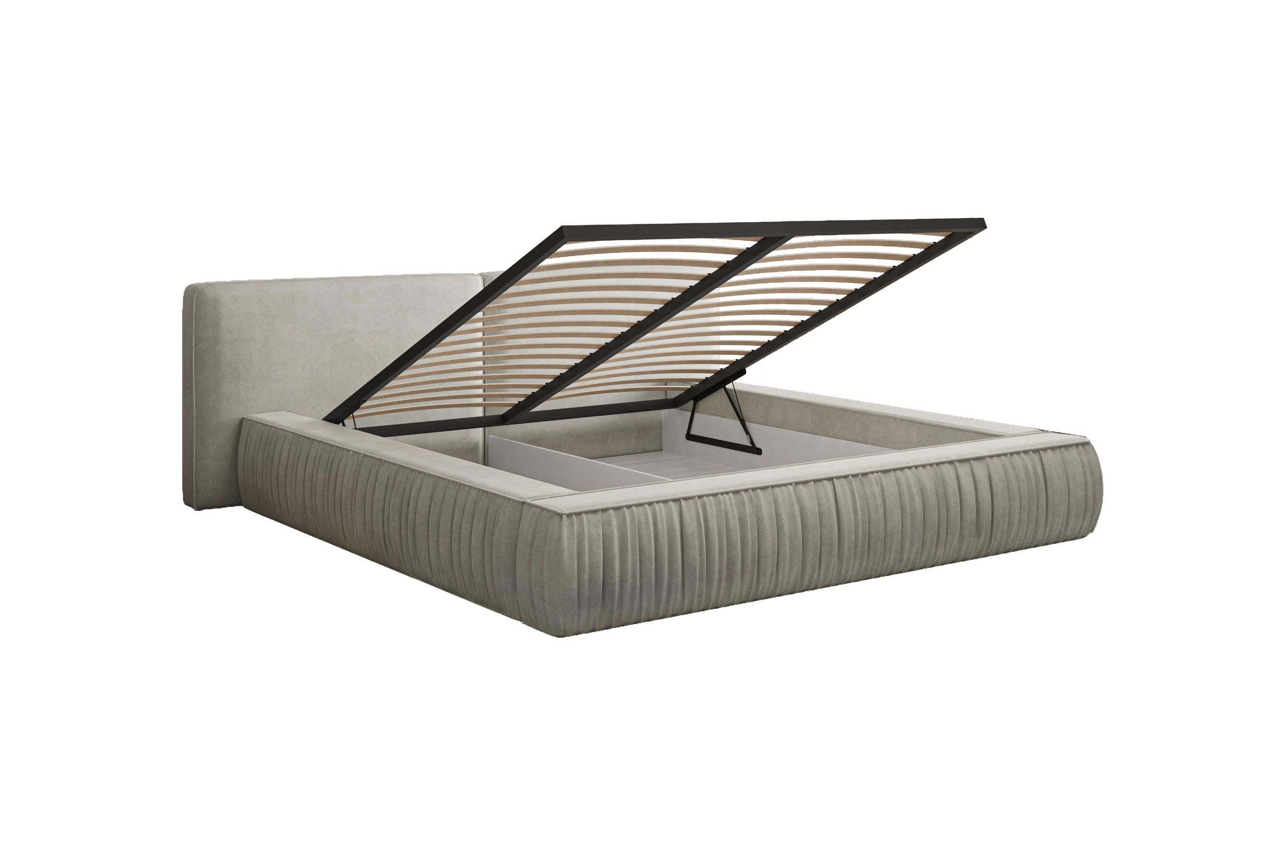 POLSTERBETT - Bett 08 - 160x200 - Beige (Riviera 21) - Beige, Holzwerkstoff (160/200cm) - Möblo