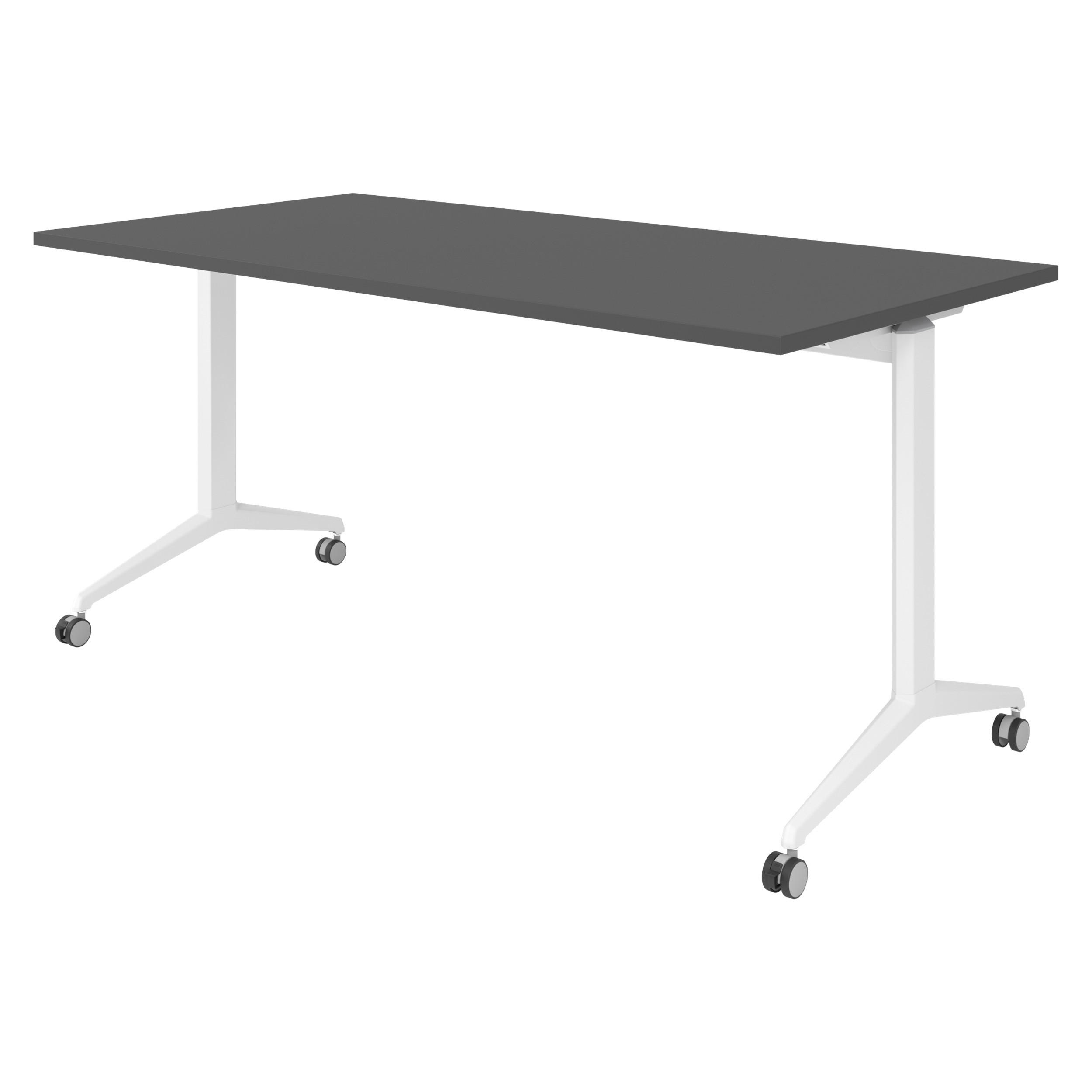 bümö Seminartisch Graphit, Weiß 160x75x80 cm