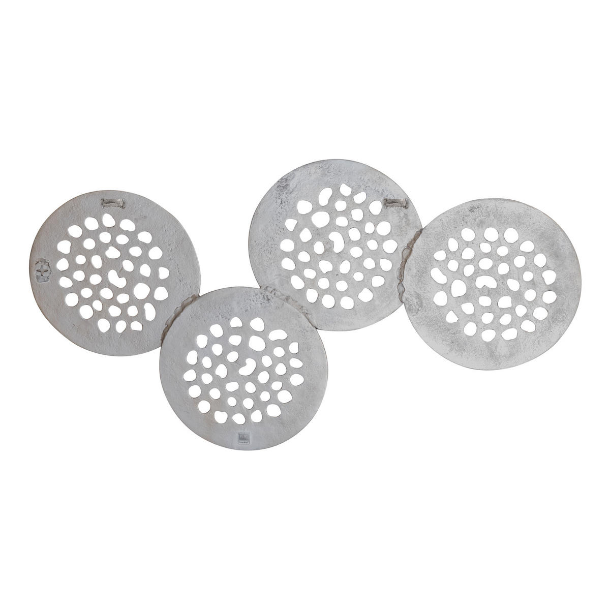WANDPANEEL Geoffe Silber 120/5/74cm - Silberfarben, Metall (5/74/120cm) - PTMD Collection