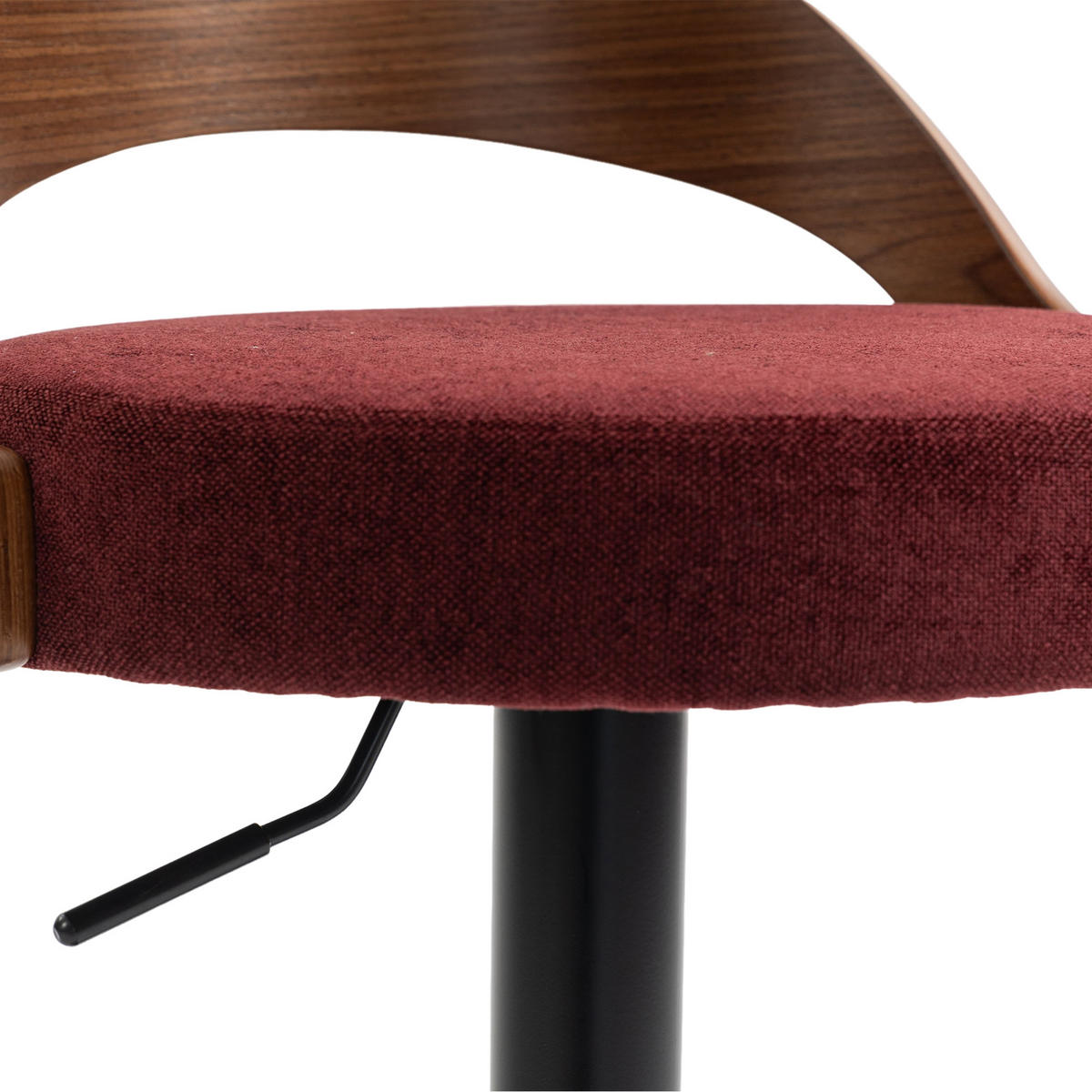 BARHOCKER DE-36283 2er-Set höhenverstellbar Weinrot - Weinrot, Metall (42/77/42.5cm) - ComfortXL
