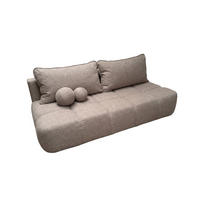 POHOVKA S funkcí spaní A úložným prostorem, strukturovaná látka Verita, Teplá béžová, COCO - béžová, dřevo (205/97/105cm) - Kaiser Möbel