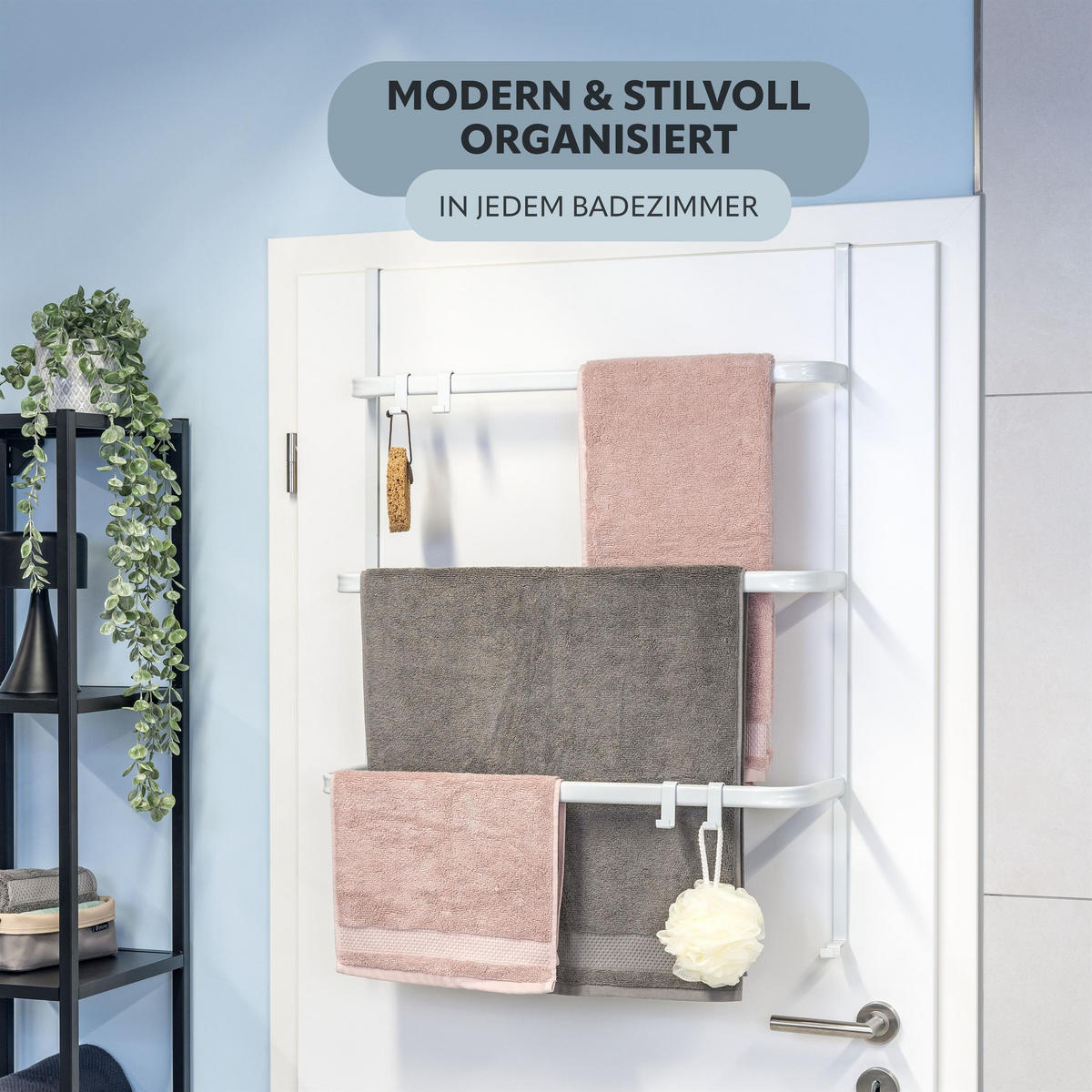 TÜR-HÄNGEREGAL, weiß, Metall - Weiß, Metall (65/86/17cm) - bremermann