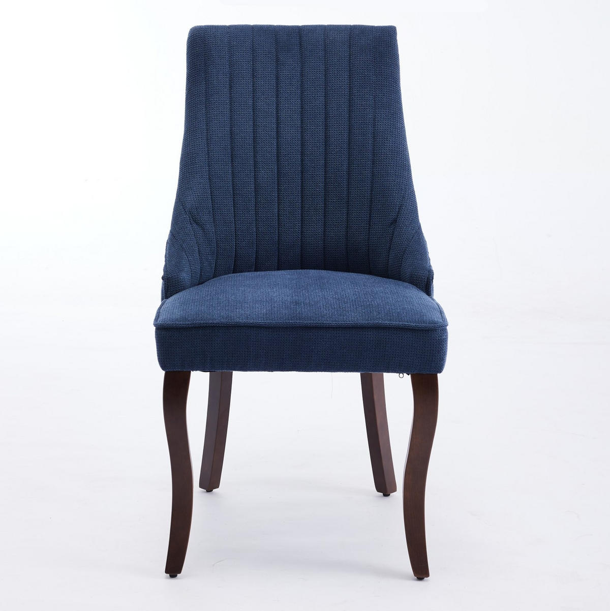 ESSZIMMERSTUHL 2er-Set mit hoher Rückenlehne Chenille Blau - Blau, Holz (50/95.5/64cm) - Meubliv