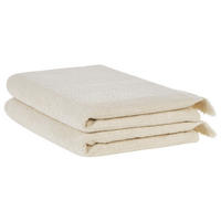 BADEHANDTUCH 2-teilig Beige Atiu - Beige, Textil (100/150cm) - Beliani