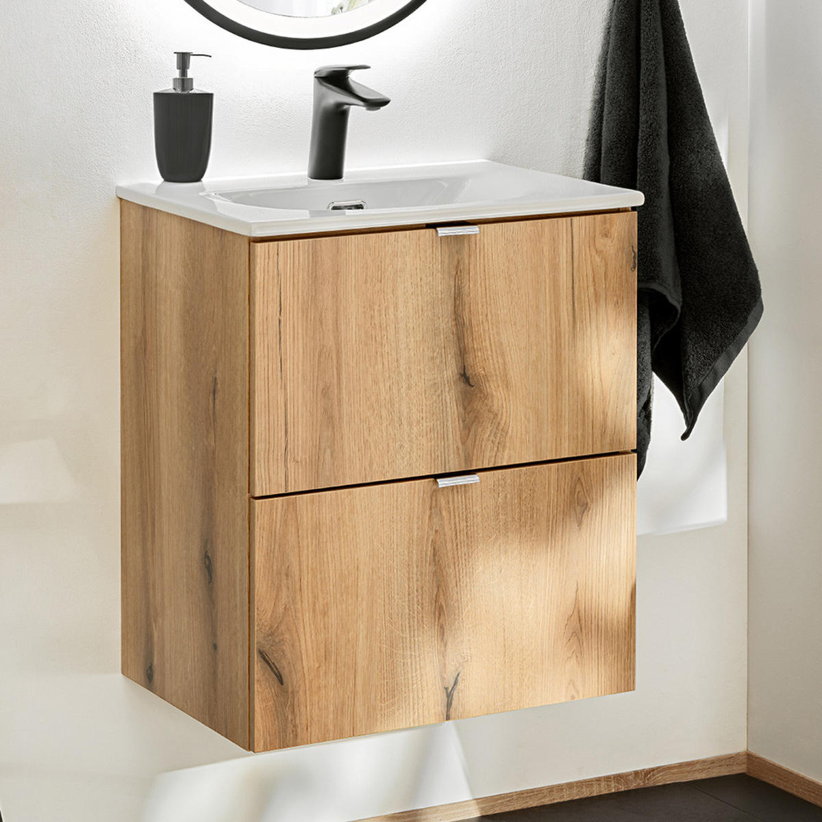 WASCHTISCH Newport-56 - Braun, Holzwerkstoff (51/59/40cm) - Lomado
