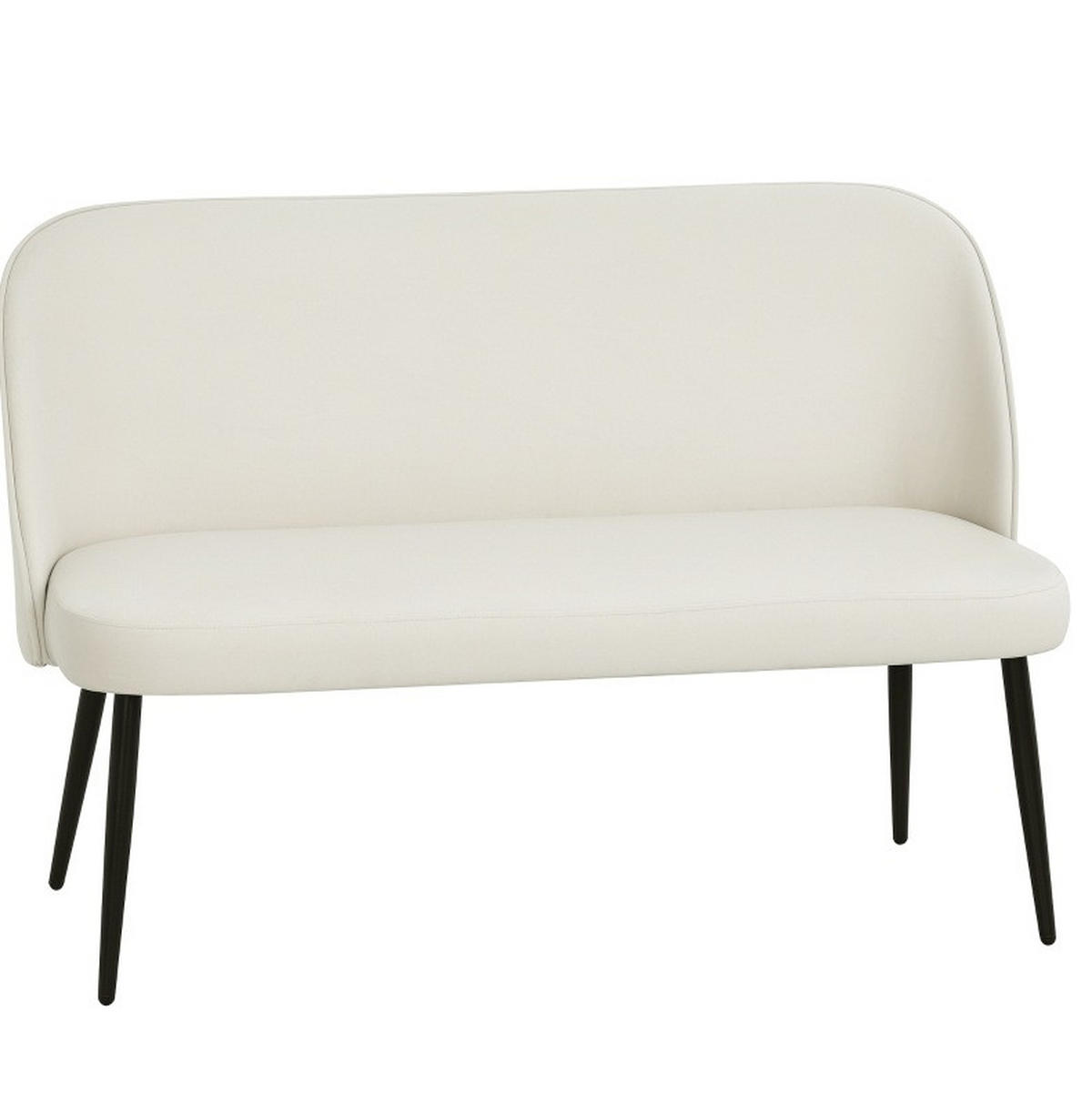 DVOUMÍSTNÁ pohovka 127/63/84,5 cm béžová z kovu s ergonomickým opěradlem a měkkým čalouněním - béžová, kov (63/84.5/127cm) - OKWISH