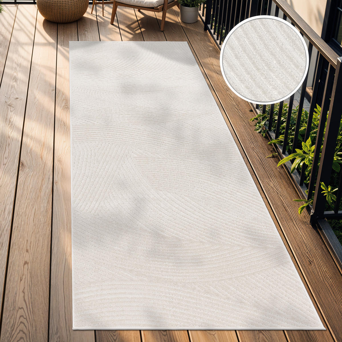 OUTDOORTEPPICH 80/250 cm Cotton 235 - Creme, Textil (80/250cm) - Paco Home