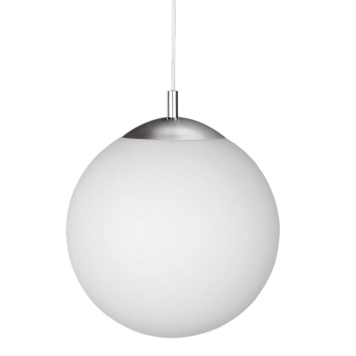 PENDELLEUCHTE Metall Glas Weiß matt - Weiß, Glas (25/25/180cm) - Globo Lighting