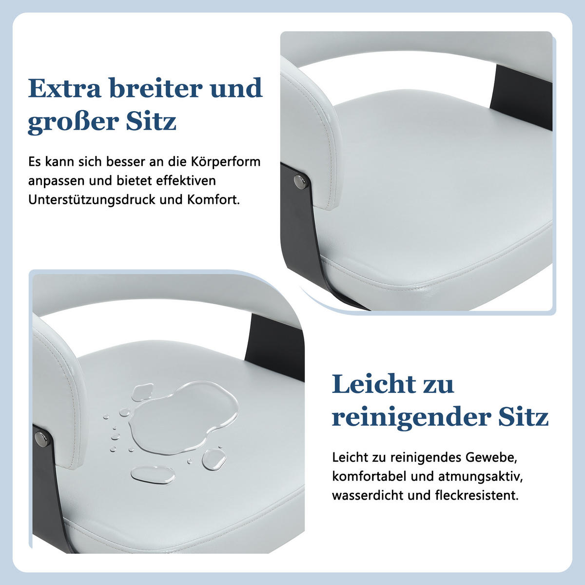 ARMLEHNSTUHL-SET DE-36713 2 Stück im Mid-Century-Modern-Stil Grau - Grau, Metall (48/77.3/46.5cm) - ComfortXL