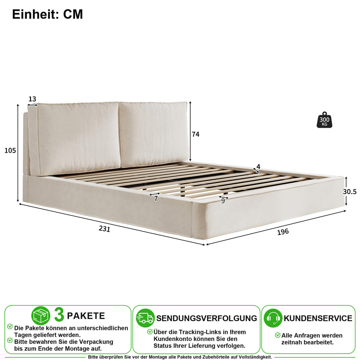 ČALOUNĚNÁ POSTEL 180/200 cm v béžové barvě z žinylky s lamelovým roštem - béžová, kov/kompozitní dřevo (180/200cm) - CHICFURN