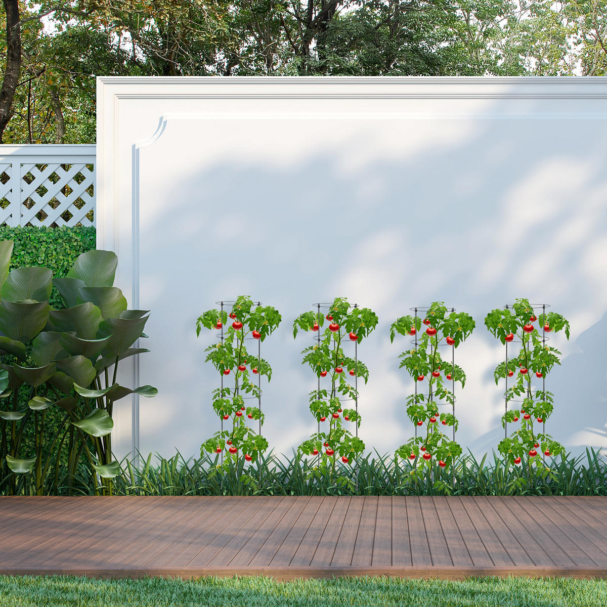 2XRANKHILFE - Schwarz, Kunststoff/Metall (30/120/30cm) - Relaxdays