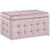 TRUHENBANK Michigan 42/72/40 cm - Pink, Textil (72/40/42cm) - Beliani