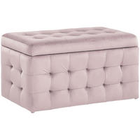 TRUHENBANK Michigan 42/72/40 cm - Pink, Textil (72/40/42cm) - Beliani