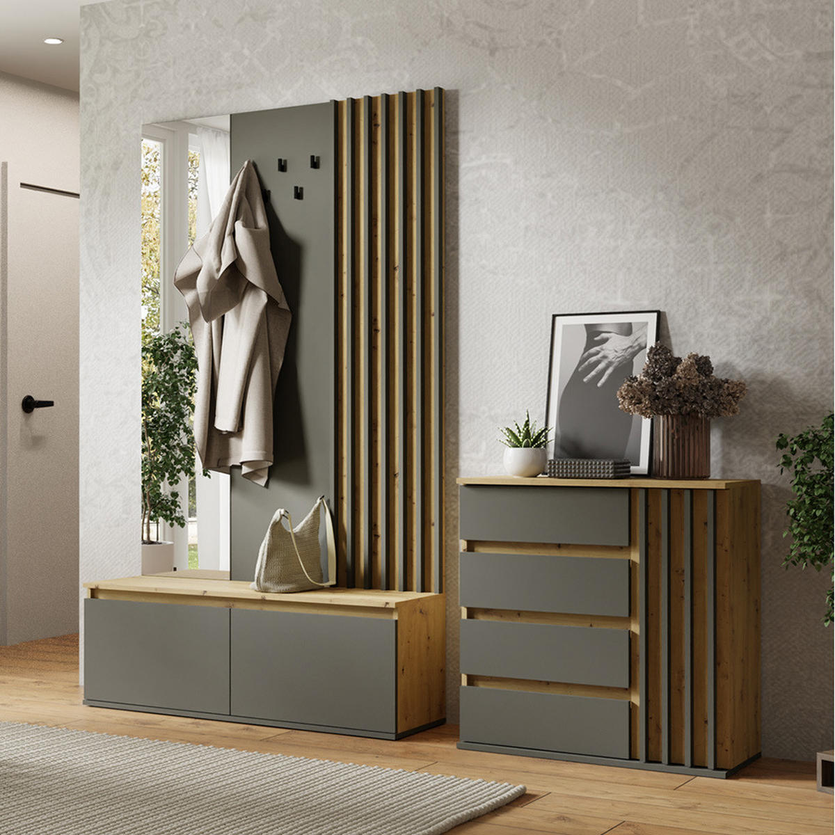 KOMMODE Davis-166 - Braun, Holzwerkstoff (80/80/34cm) - Lomado