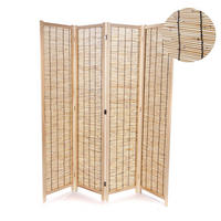 RAUMTEILER Gran Playa 4-teilig Schilfrohr natur - Naturfarben, Holz (160/170/3cm) - CREEDWOOD