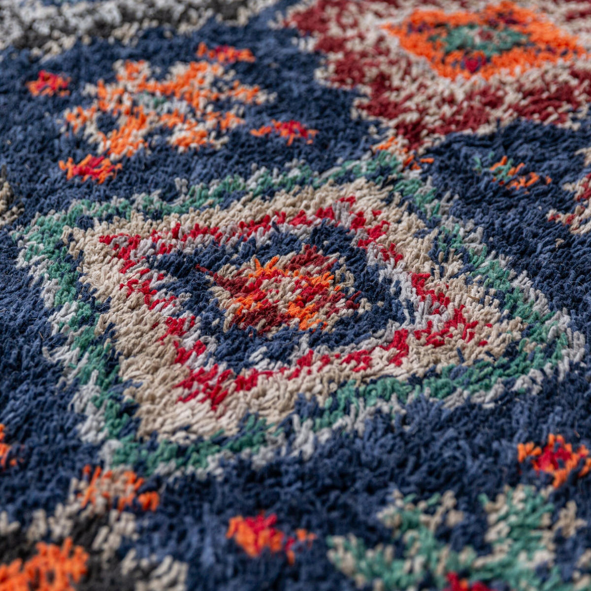 HOCHFLORTEPPICH mit Fransen TAFRAUT, im Berber-Stil, Marineblau, 200 x 300 cm - Blau, Textil (300/200cm) - KADIMA DESIGN