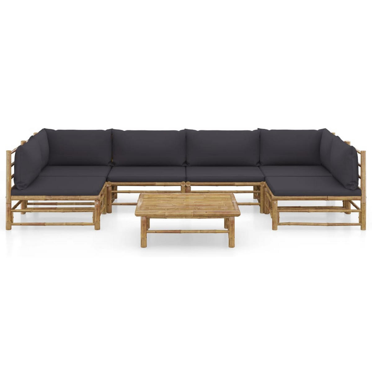 GARTENSET Reum 7-teilig - Grau, Naturmaterialien - Nettlife