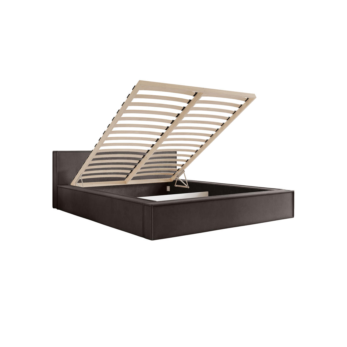 POLSTERBETT Mendocino Classic Low 180x200 cm, Anthrazit - Anthrazit, Textil (180/200cm) - Fedve