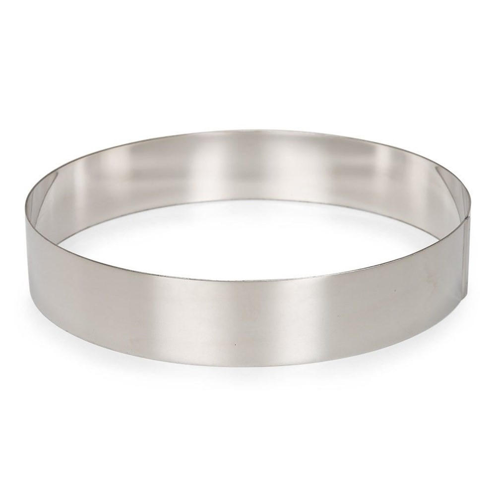 TORTENRING Silber 24/24/4.4 cm P02157 - Silberfarben, Metall (24/4.4/24cm) - Patisse 