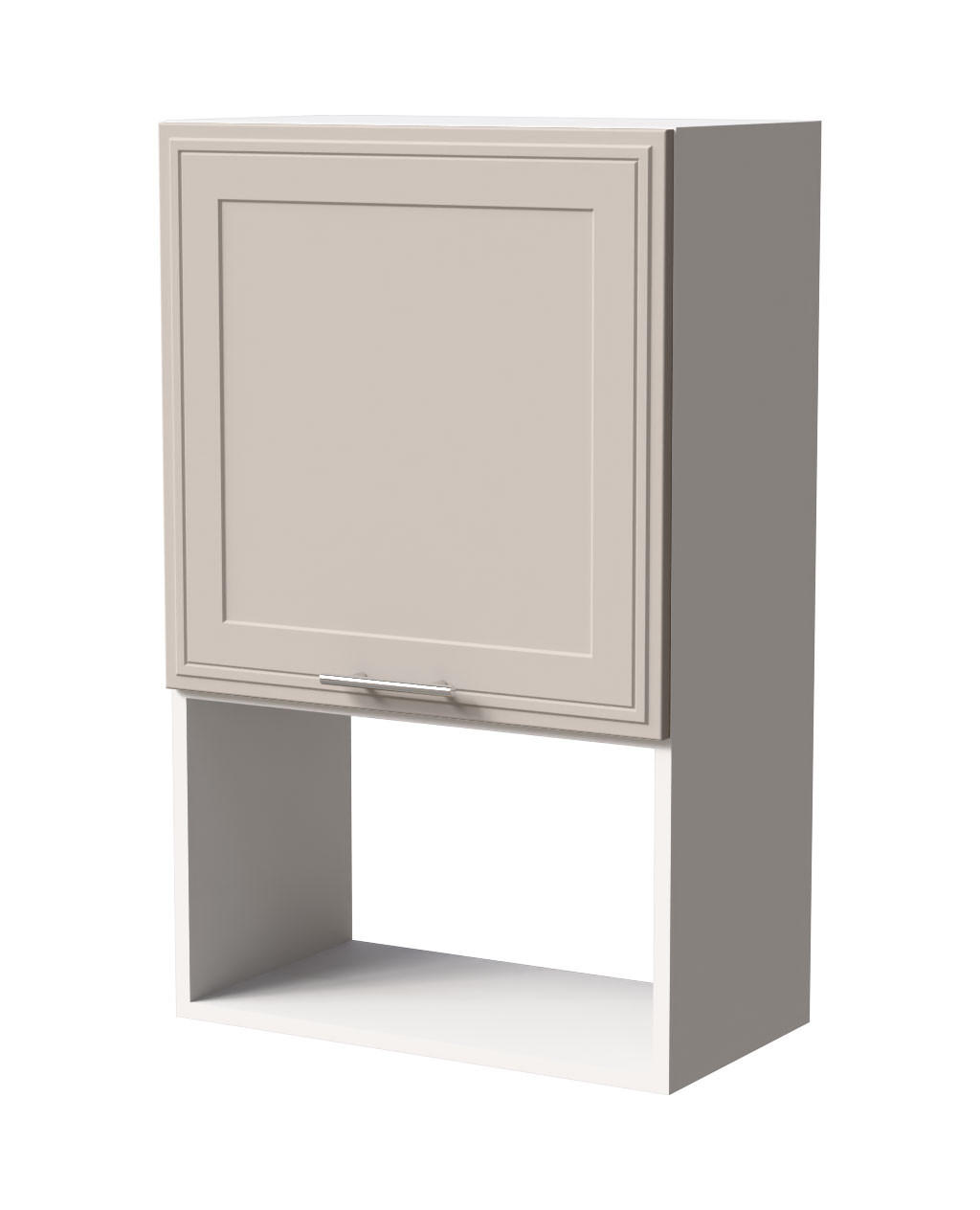 MIKROWELLENUMBAUSCHRANK Salo W4MK/60 Weiß / Kaschmir Matt 60 / 32,5 / 96cm - Kaschmir/Weiß, Holz/Holzwerkstoff (60/96/32.5cm) - Feldmann-Wohnen