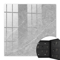 SCHLÜSSELBOX Schwarz 30x30 cm- Türöffnung nach rechts - Marmorstruktur - Grau, Metall (30/30/5cm) - TULUP