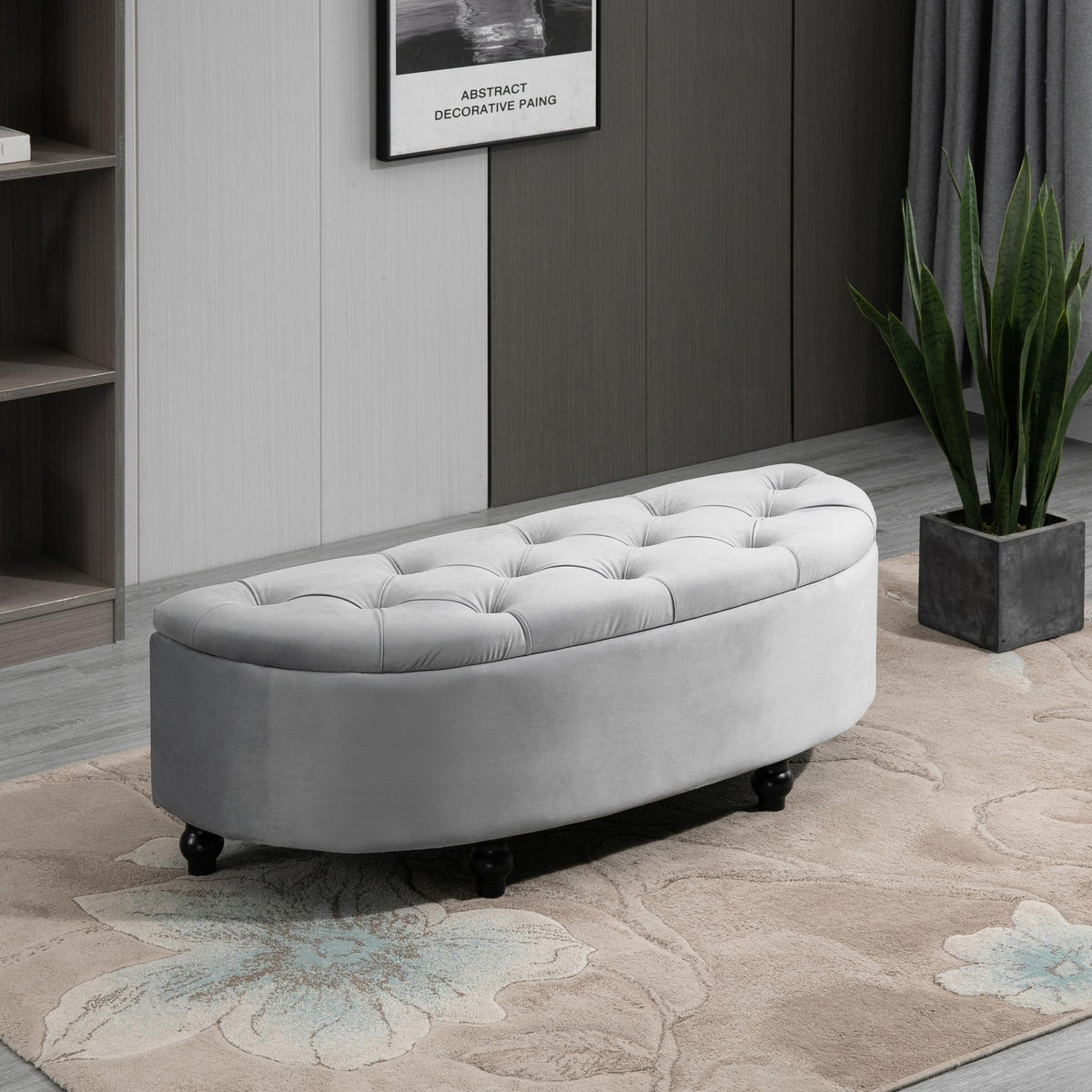 SITZBANK Grau - Grau, Holz/Textil (120/46/42cm) - Jamb