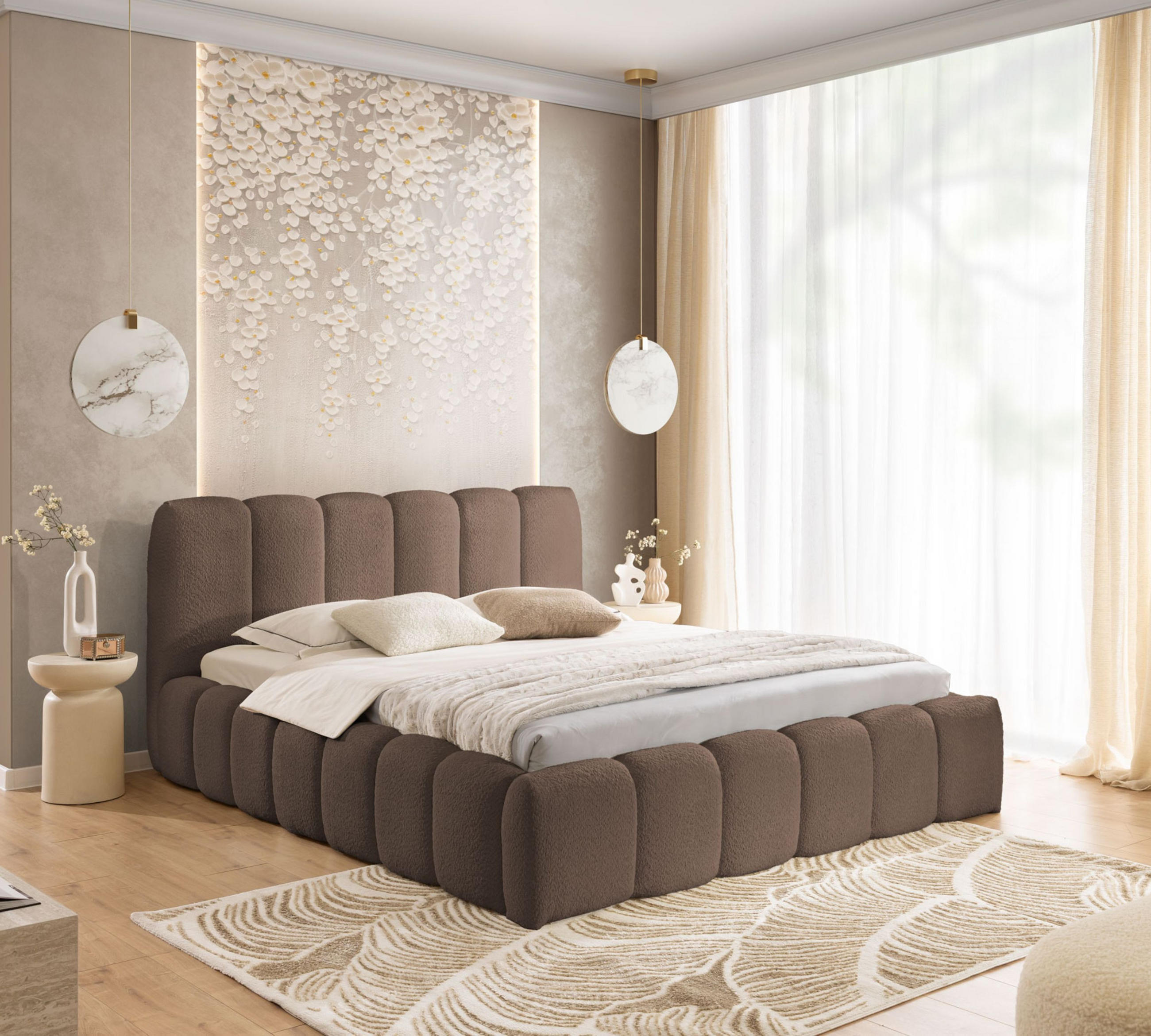 Furnistar Polsterbett Braun 180x200 cm