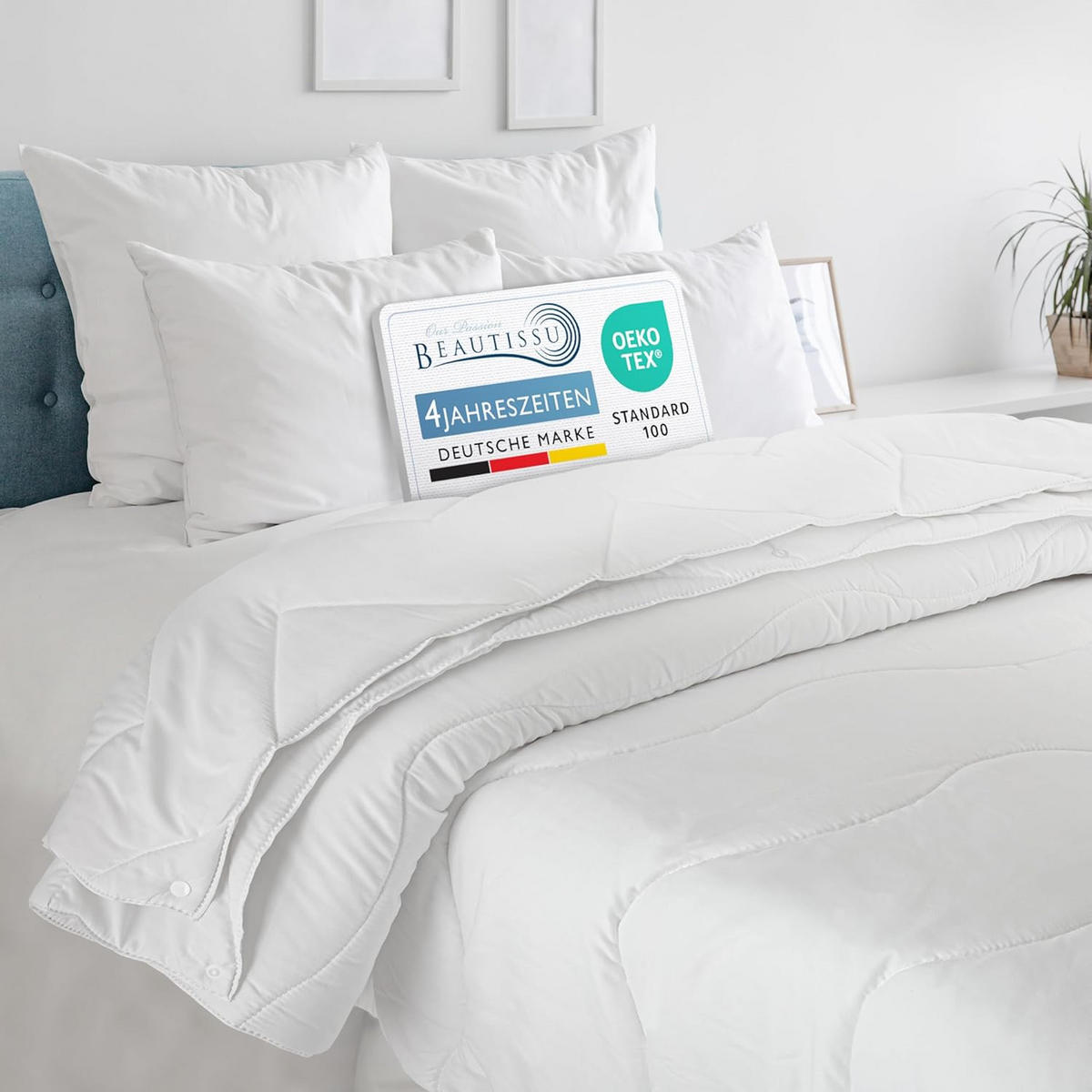 BETTDECKE BeauNuit FS 135/200 cm 4 Jahreszeiten - Weiß, Textil (135/200cm) - Beautissu 