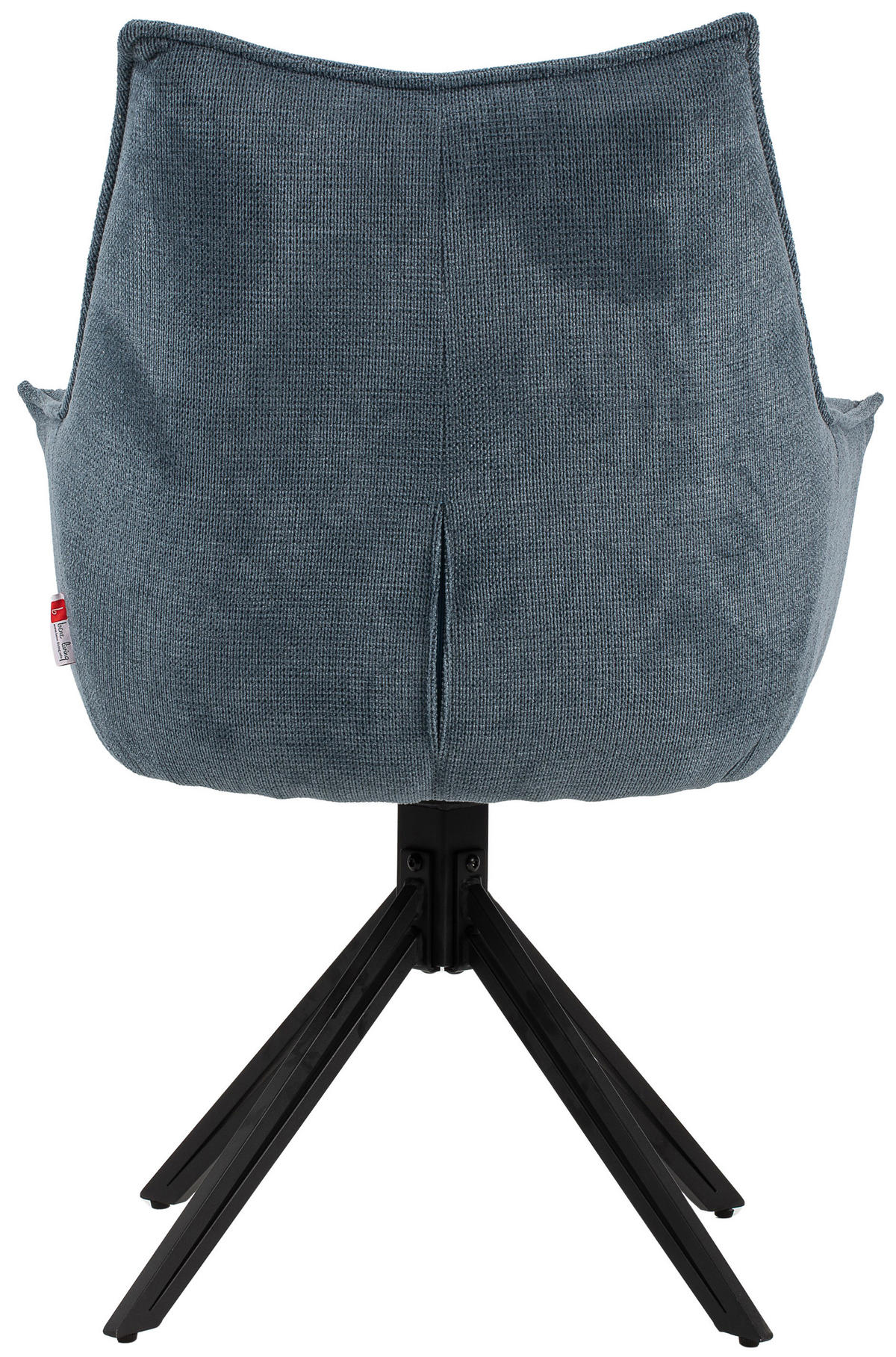 DININGSESSEL Ginosa blau drehbar - Blau/Schwarz, Textil/Metall (62/90/66cm) - Mr. Deko