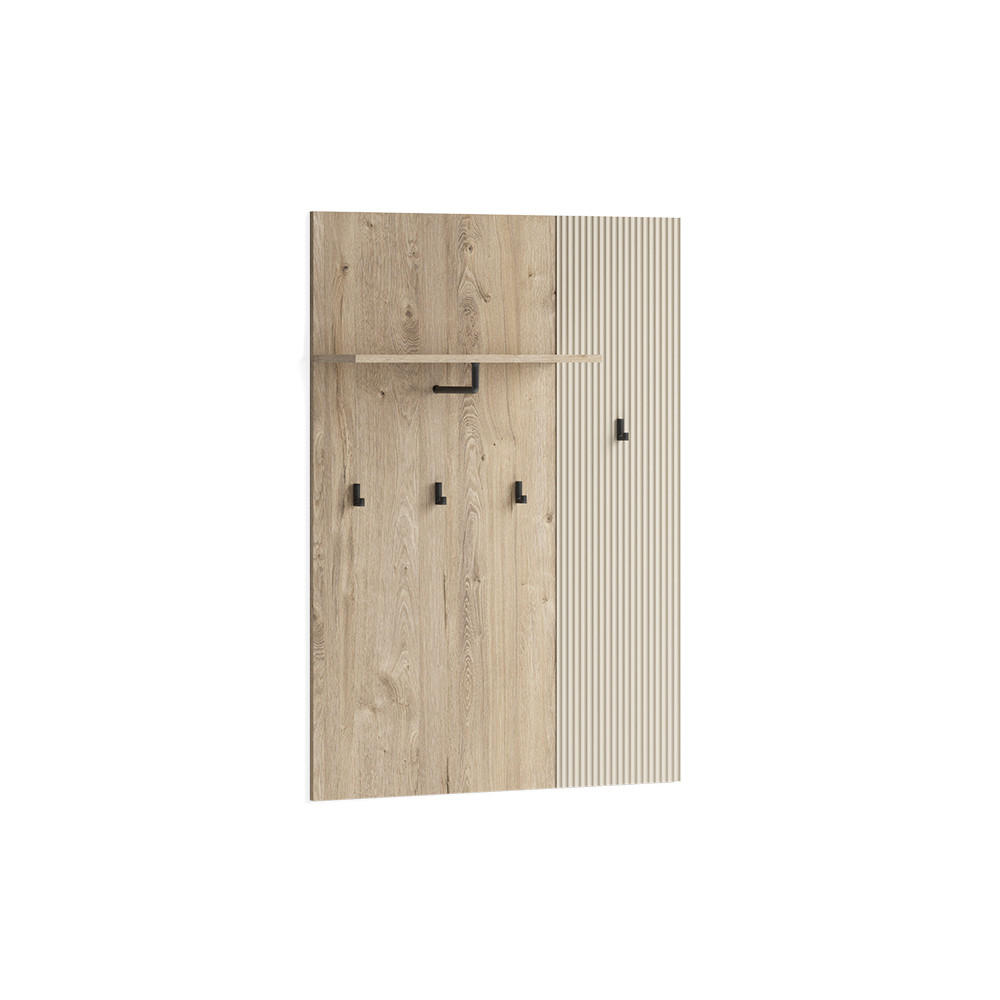 WANDGARDEROBE Puerto, Eiche/Cashmere, 86 x 120 cm - Kaschmir/Eichefarben, Holzwerkstoff (86/120/21.6cm) - Vicco