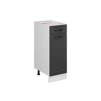 KÜCHENUNTERSCHRANK R-Line Anthrazit Landhaus 30 cm ohne AP - Anthrazit/Weiß, Holzwerkstoff (30/81.6/46cm) - Vicco