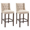 BARHOCKER 2er Set Stoff creme - Creme, Holz/Textil (56/111/51cm) - CLP