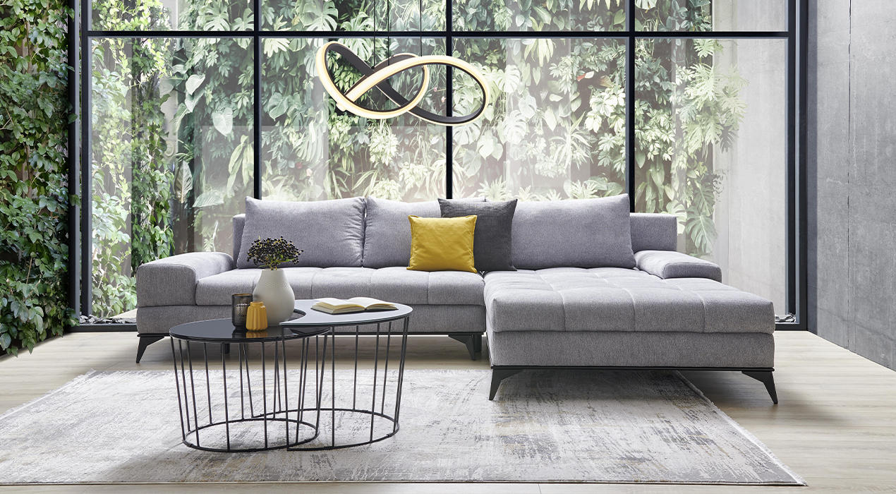 Ecksofa Stoffbezug
