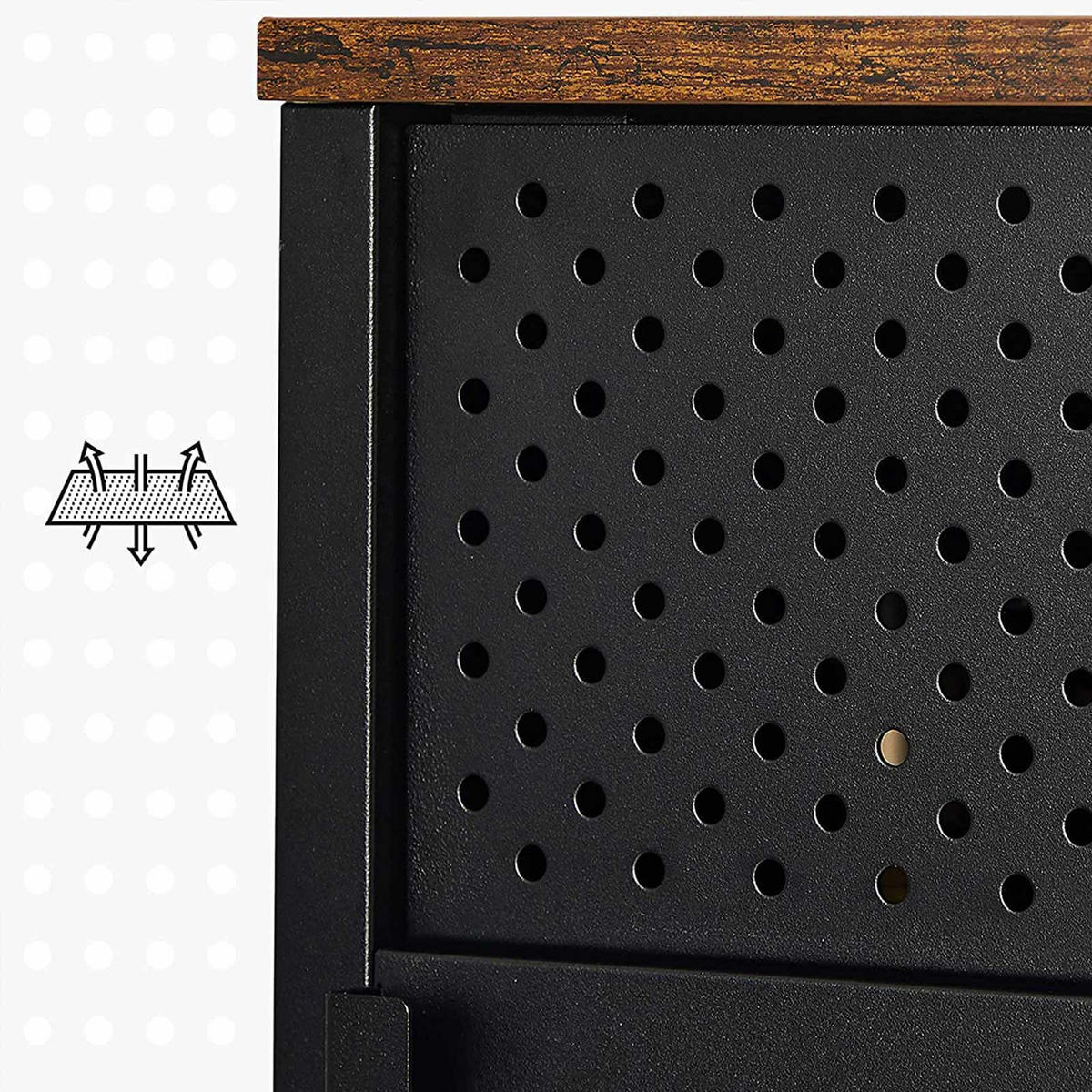 SIDEBOARD AUFBEWAHRUNGSSCHRANK - Braun, Holzwerkstoff (40/76/80cm) - Hansiro