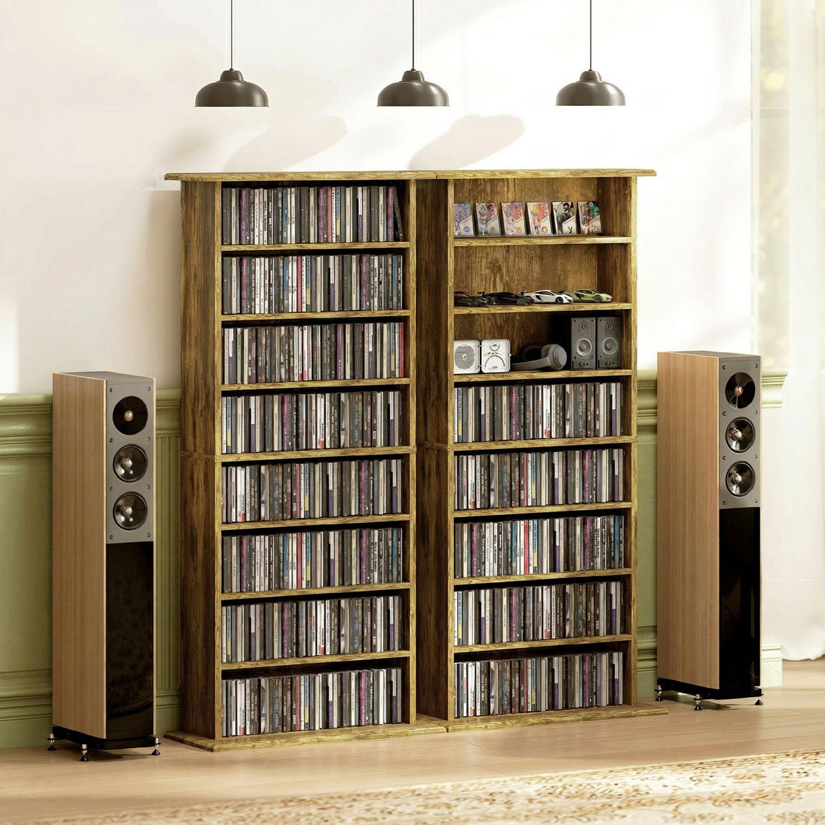 CD-REGAL DE-14531 6 verstellbare Böden Braun - Braun, Holzwerkstoff (24/126.3/58cm) - ComfortXL