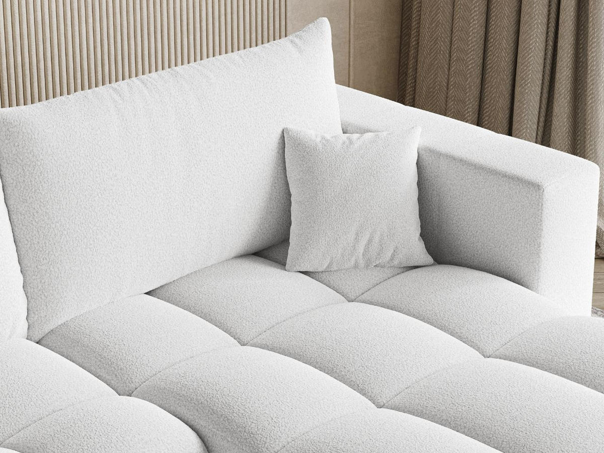 ECKSOFA Neva Weiß - Weiß, Holz/Textil (280/170cm) - Graingold