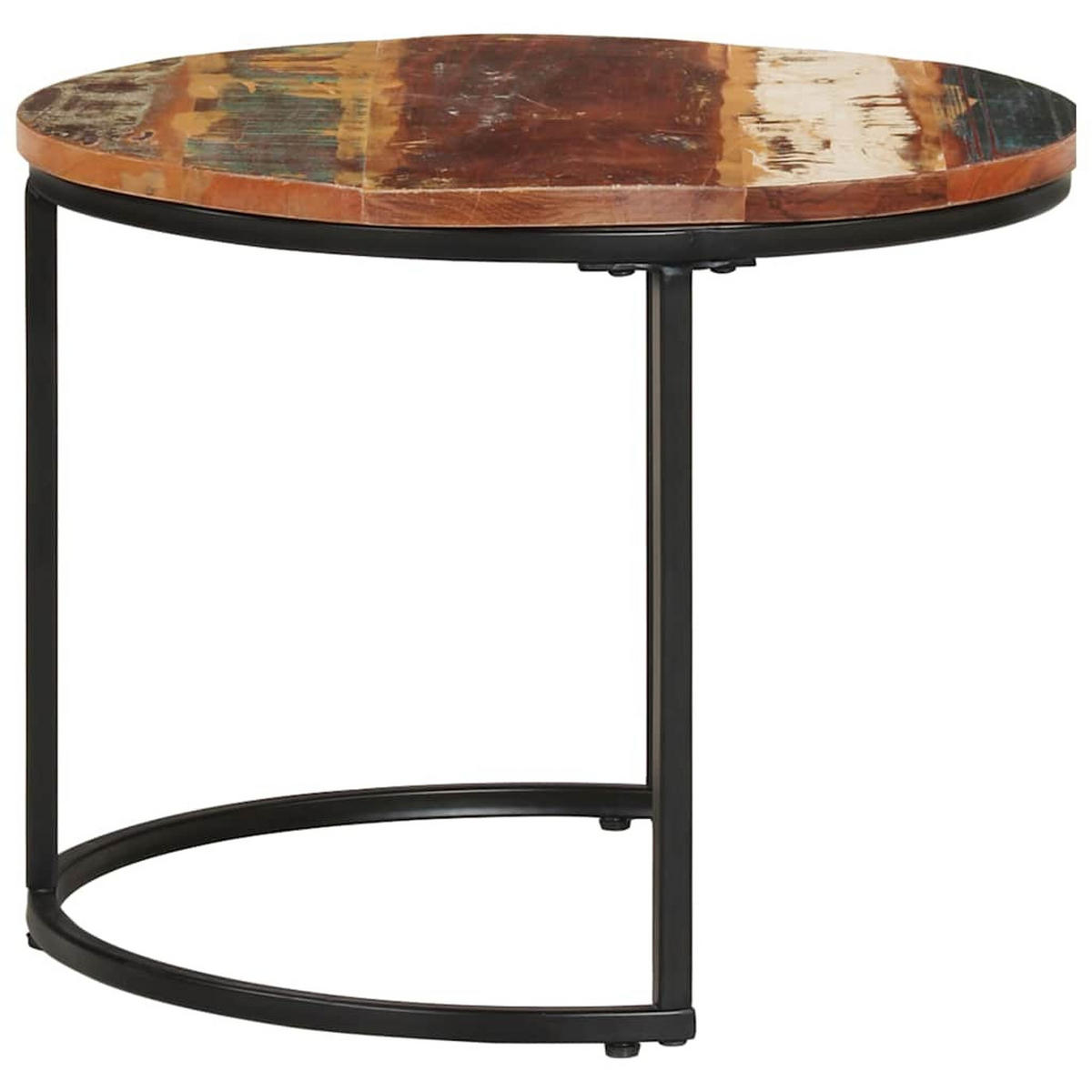SATZTISCHE 3Er Set Altholz Massiv - Hellbraun, Holz (105/60/45cm) - vidaXL