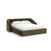 BETT mit Bettkasten und Kopfteil Campi aus Samt grün 200x180cm - Grün, Textil (180/200cm) - Cosmopolitan Design