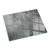 GLASPLATTE für Kamin 80x60 cm Grau - Grau, Glas (80/60/0.4cm) - ArtPrintCave