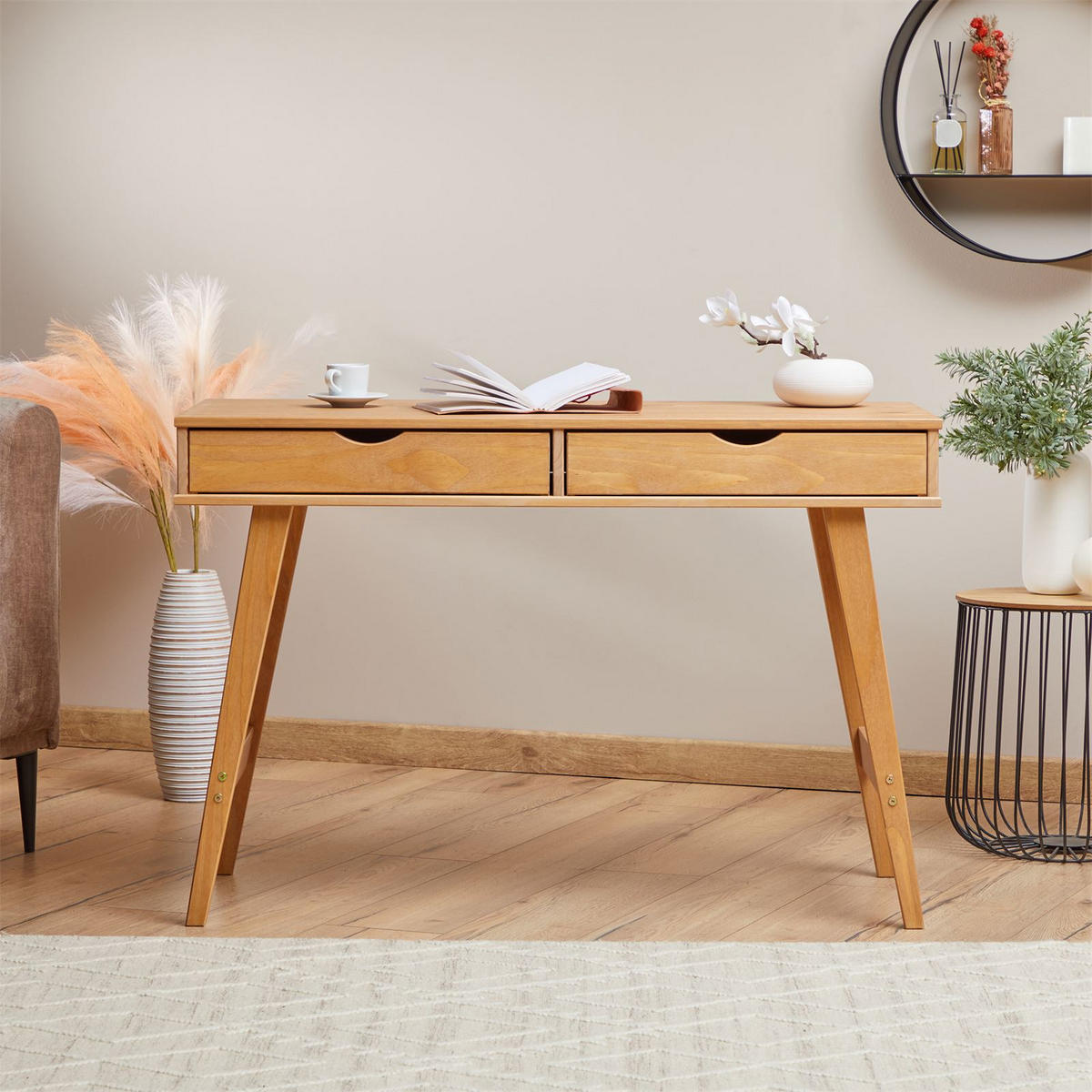 SCHREIBTISCH MILO - Braun, Holz (50/110/75cm) - IDIMEX