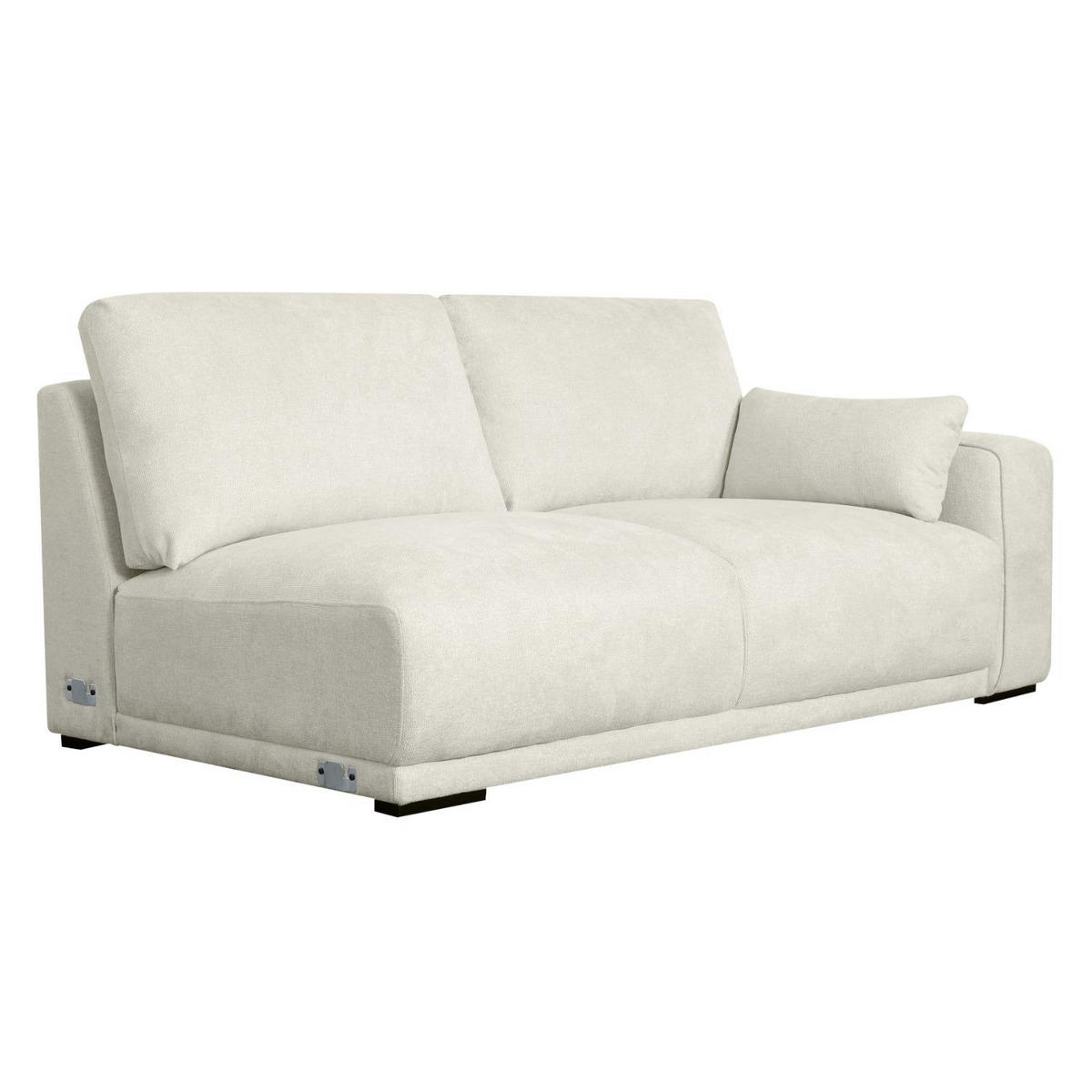 ECKSOFA Webstoff Beige - Beige/Schwarz, Holz/Textil (105/305cm) - Furnhouse