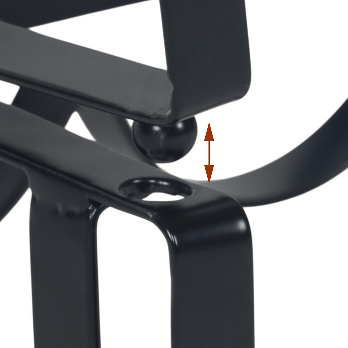 WEINREGAL - Schwarz, Metall (40/19/20cm) - Relaxdays