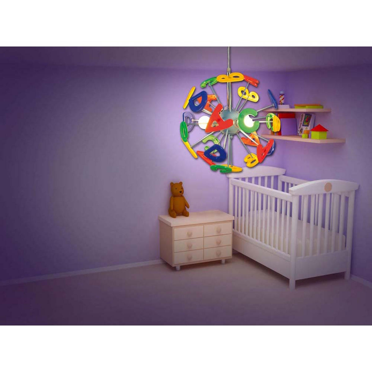 PENDELLEUCHTE Metall Bunt - Multicolor, Metall (40/40/120cm)