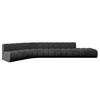 ECKSOFA modulares Sofa Brilo-L2 - 471x174x70 cm Schwarz - Schwarz, Holzwerkstoff/Textil (471/174cm) - ALTDECOR